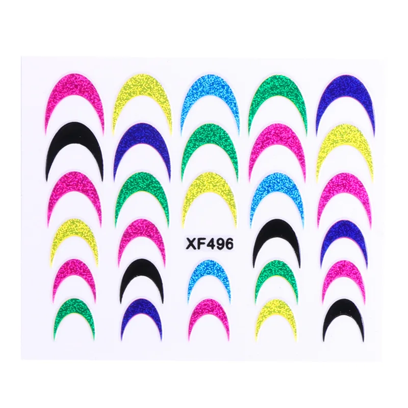 Xf496 fashion новый стиль Наклейки 1 Простыни детские 3D Дизайн DIY ногтей Аксессуары