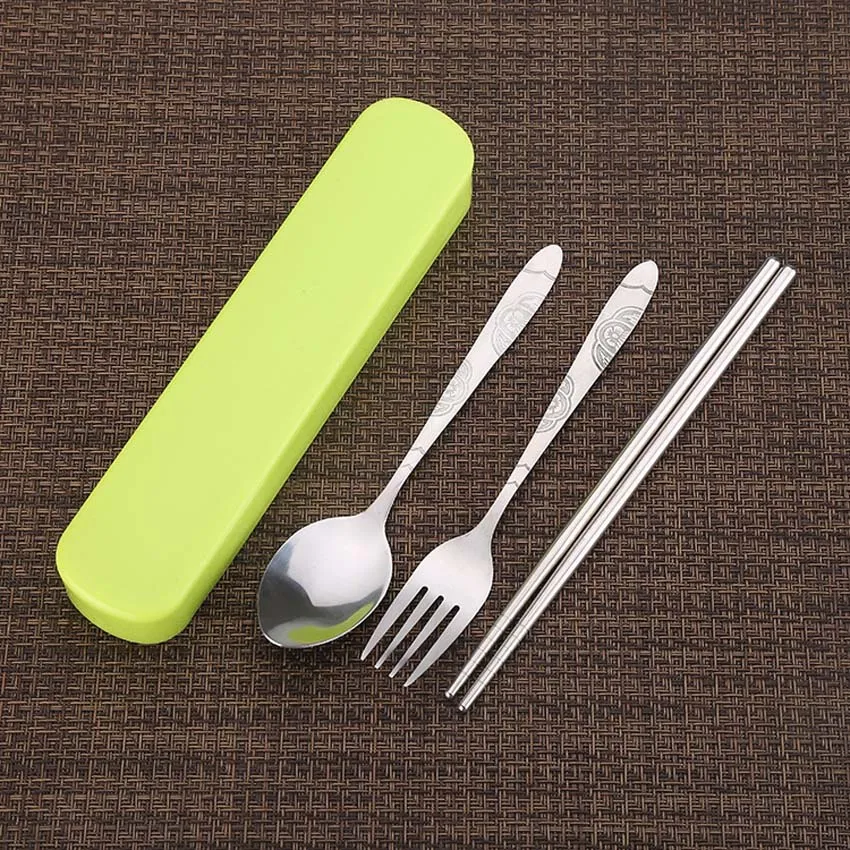 1 комплект Портативный дорожная детская вилка ложка посуда столовые сервизы для