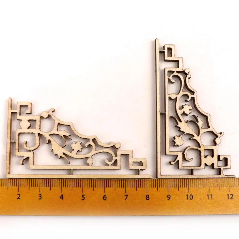 5. 40x70mm Деревянный Скрапбукинг, шитье, украшение для дома, китайский стиль, Ретро стиль, рамка, кружево, узор, рукоделие, аксессуары ручной работы, 4 шт., 40-80 мм, MZ282 - Цвет: 5. 40x70mm