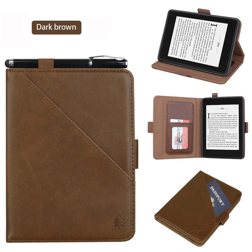 dark brown Магнетическое умное покрытие чехол для Amazon все новые Kindle со встроенным фронтальным светильник читалка Новинка Kindle Touch 10th(10th Gen - Цвет: dark brown