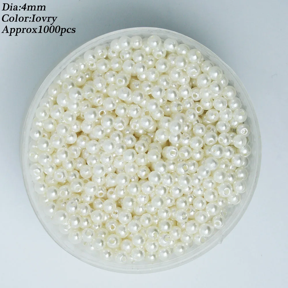 Круглые бусины из пластика с имитацией под жемчуг аксессуары для изготовления