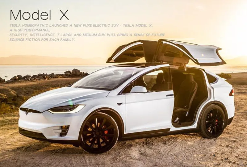 Автомобильные модели из 1:32 сплава с высокой имитацией Tesla MODELX90 металлические