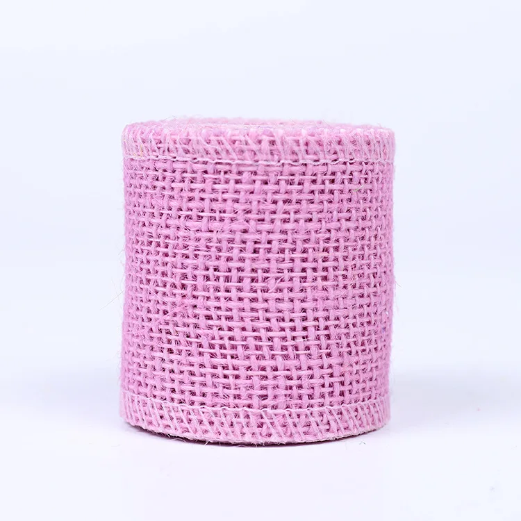 2 метра/рулон 6 см джутовые Мешковины Ленты Diy ремесла ткань Рождество Хэллоуин Свадьба День рождения Подарочная коробка для украшения упаковка - Цвет: Лиловый
