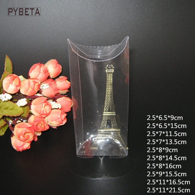

50pcs- Clear Plastic PVC Pillow Box Candy DIY Craft Gift Packaging Boxes