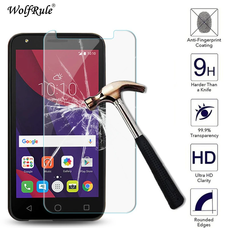 2 piezas de vidrio para Alcatel A501 Protector de pantalla vidrio templado para Alcatel A501 vidrio Anti-rasgu&ntilde;o pel&iacute;cula templada para Alcatel A501-0