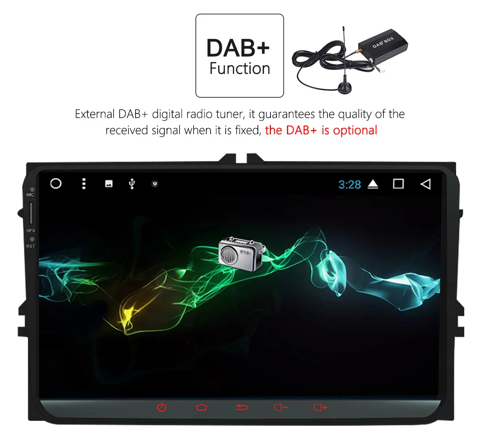 Eunavi 2 din ips TDA7851 Android 9,0 Автомагнитола Стерео gps для VW Passat B6 CC Polo GOLF 5 6 Touran Tiguan Magotan Seat NO DVD