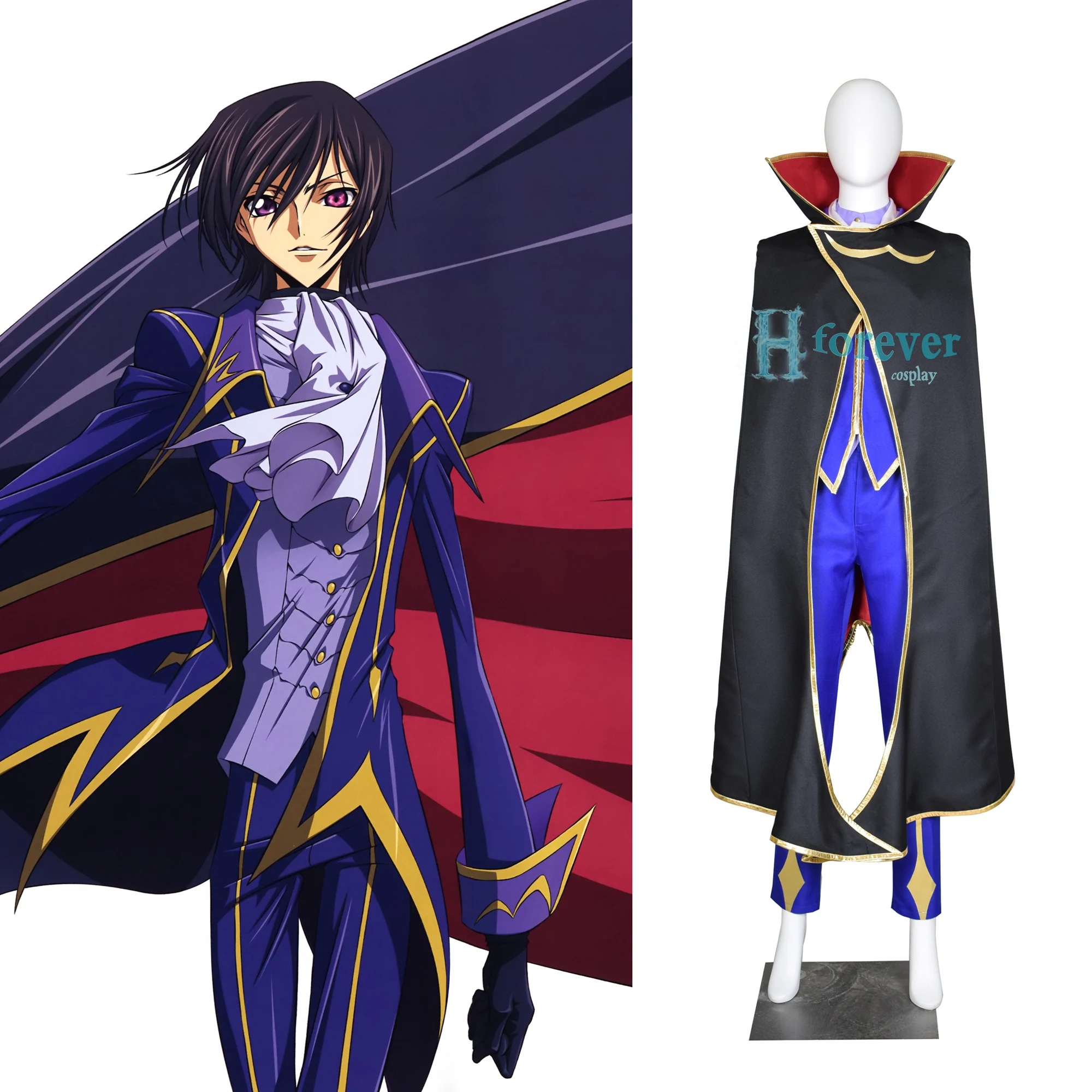 

[По индивидуальному заказу] аниме-код Geass Lelouch Lamperouge, Боевая форма, карнавальный костюм унисекс для Хэллоуина, карнавала, бесплатная доставка