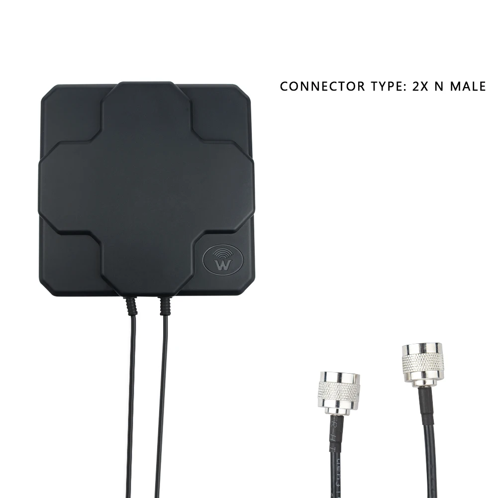 2 x N Male 2* 22dBi наружная 4G LTE MIMO антенна, LTE двойная поляризационная панельная антенна SAM-Male разъем - Цвет: 2 x N Male