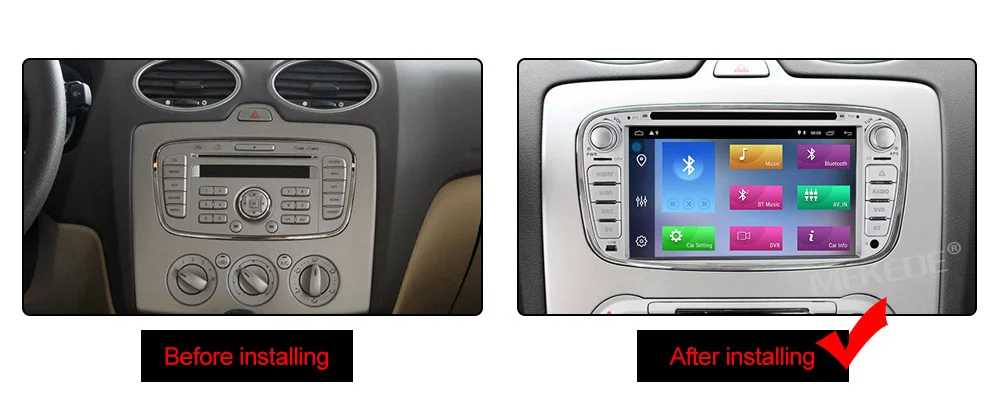 HD Android 9,1 2+ 32G Автомобильный dvd-плеер 2 Din радио gps Navi для Ford Focus Mondeo Kuga C-MAX S-MAX Galaxy Аудио Стерео головное устройство