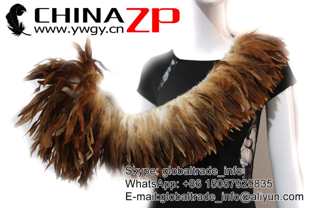 Chinazp Feathers натянутые 800 штук/цвет/пучок декольте Редкие натуральные коричневые оптом натянутые петушиные перья для секса косплей костюм