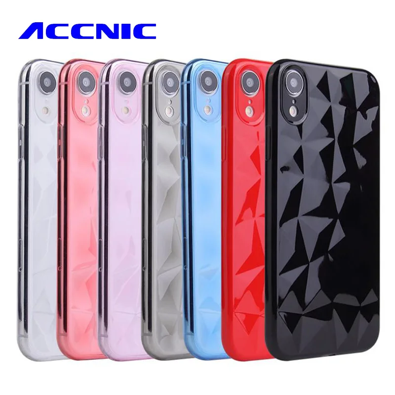 Чехол ACCNIC из ТПУ с 3D бриллиантами для iPhone 6 6s 7 8 Plus X геометрической защитой от