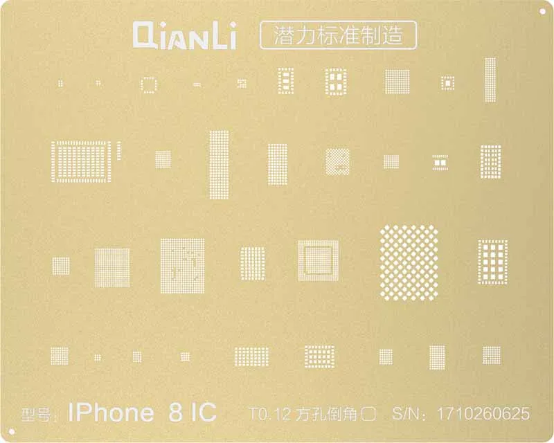 QianLi процессор ram A8/A9/A10/A1/A12 микросхема BGA трафарет Золотой завод жестяная стальная сетка для iPhone 5/6/6SP/7G/7 P/8 Plus/X /XS max - Цвет: For iPhone 8 8 Plus