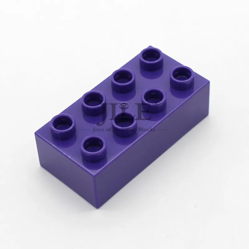 Moc креативные большие строительные блоки, кирпичи, 2x4, наборы больших частиц, объемные аксессуары, совместимые с наукой и технологиями, игрушки - Цвет: purple