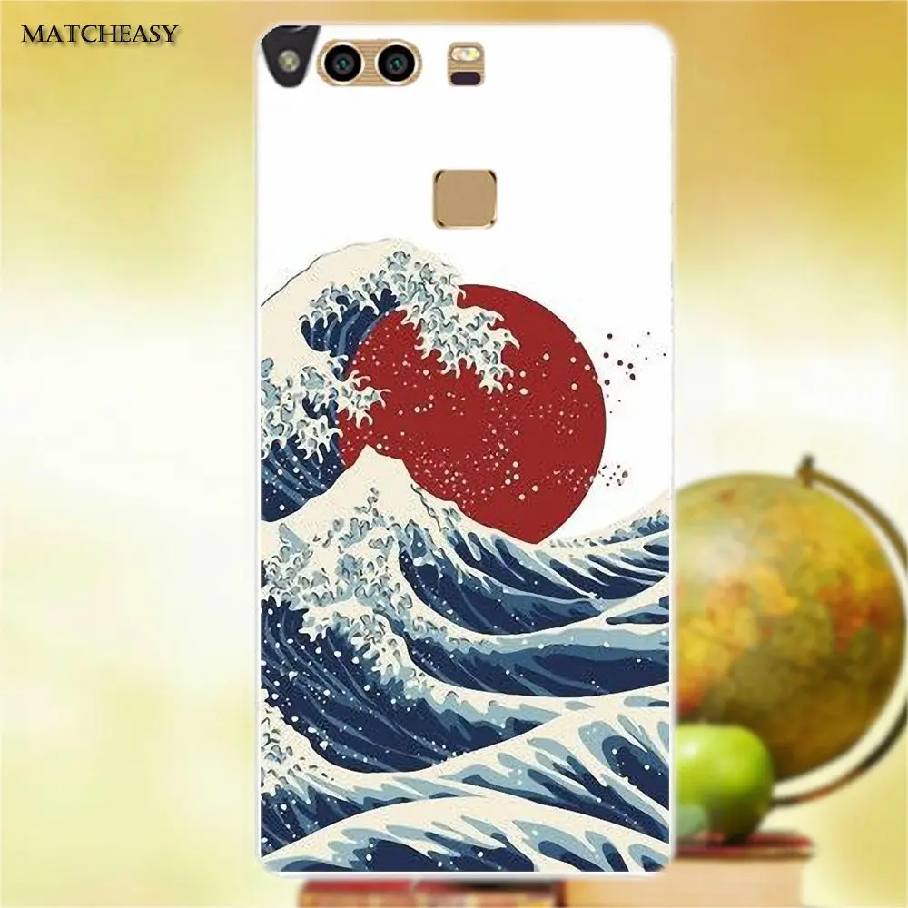 Полная большая волна от канагавы Япония приливная вода для Huawei G7 G8 Honor 5A 5C 5X 6 6X 7 8 V8