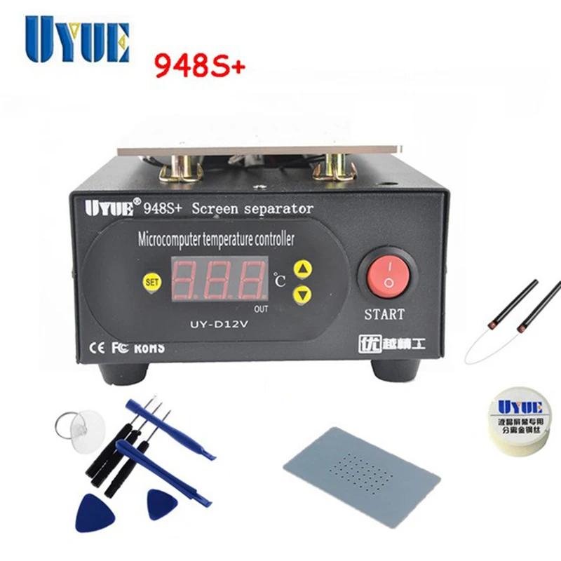 Горячая UYUE 948S+ ЖК-сепаратор машина для ремонта экрана Встроенный насос вакуумный комплект для IPhone для samsung+ подарок