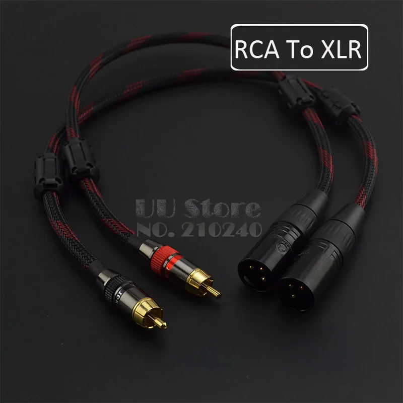 1 пара HIFI RCA к XLR аудио кабель штекер-гнездо (штекер-штекер)/0 5 м 2 3 - купить по