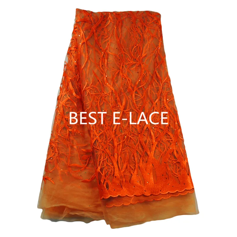 Последние африканские Кружево S 2016 Фиолетовый Тюль Ткань зеленый красный вышитый