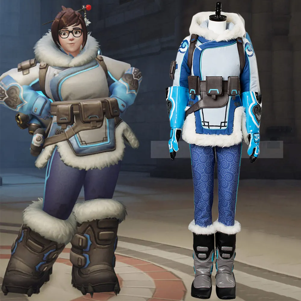 Женский костюм для косплея OW Mei одежда взрослых на Хэллоуин и карнавал