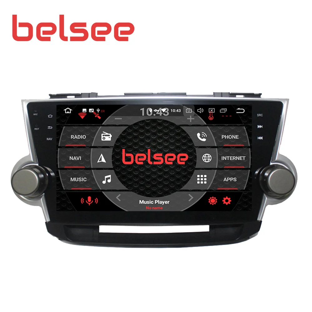 Belsee Android 9 0 для Toyota Highlander 2008-2014 10 1 &quotips Экран Wi-Fi Bluetooth стерео радио автомобильное с