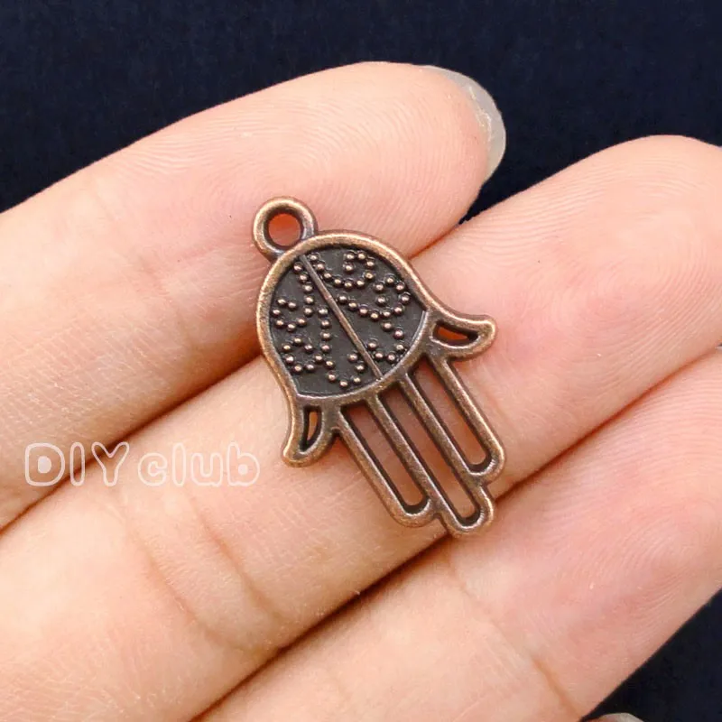 70pcs антикварные серебряные/бронзовые/Золотые/медные Подвески в виде руки хамсы DIY