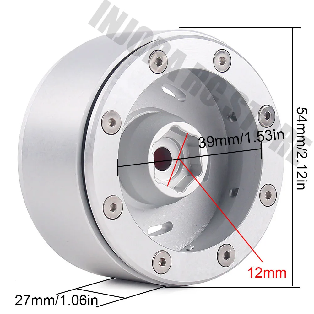 4 шт. металлический Beadlock 1 9 дюйма обод колеса для 1/10 RC Гусеничный осевой SCX10 90046 D90