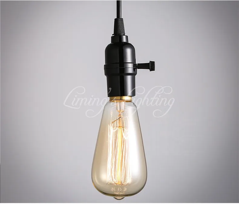 Марочные шарики Edison E27 прямые накаливания ST64 лампа накаливания с короткозамкнутым ротором углерода лампы Ретро электрическая лампочка эдисона для подвесного светильника