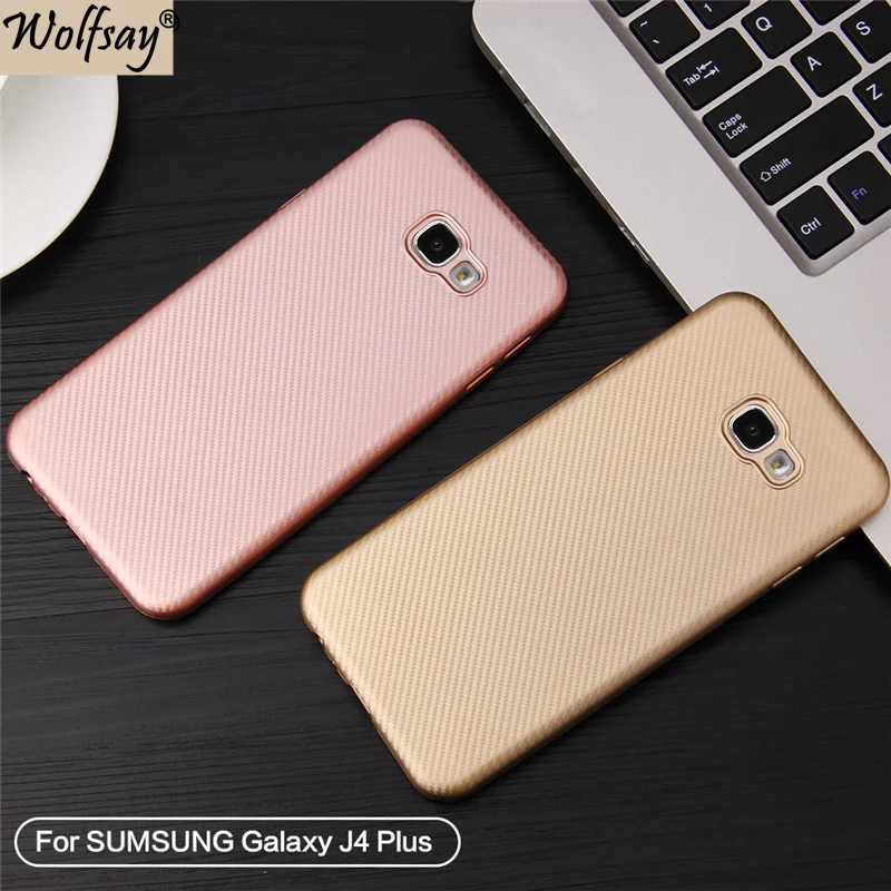Ultra Thin Soft Case For Samsung Galaxy J4 Plus 6.0&quot New Carbon Fiber Silicone Cover J4+ SM-J415F | Мобильные телефоны и
