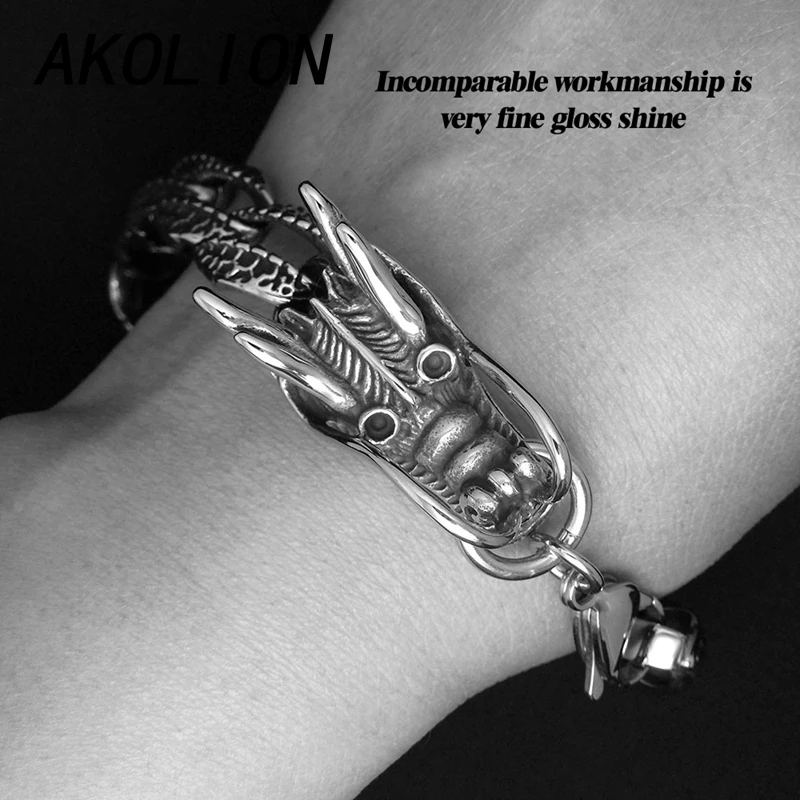 AKOLION dargon браслеты для женщин и мужчин ювелирные изделия эркек bileklik pulseira masculina hombre