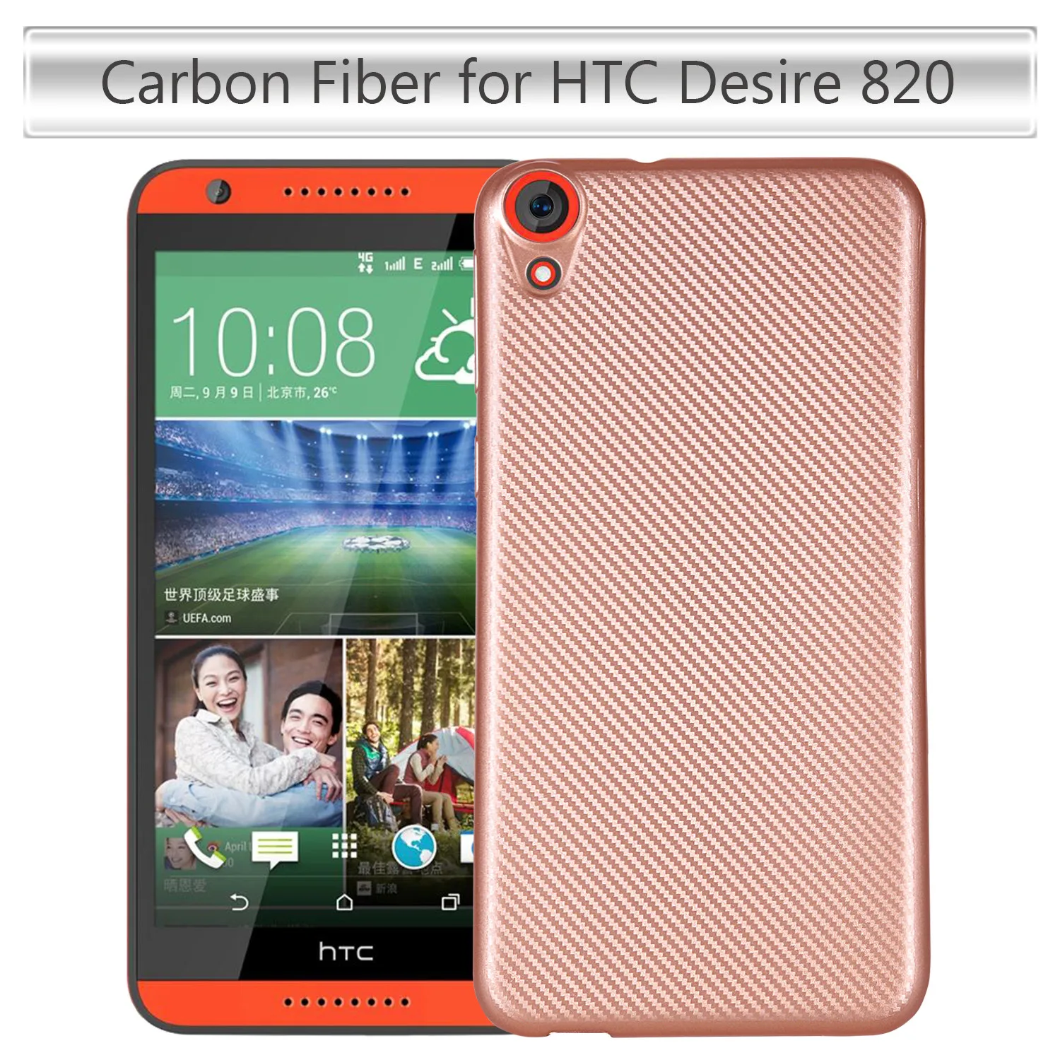 Чехол wolfrole для HTC 820 Роскошный чехол с полной защитой из углеродного волокна