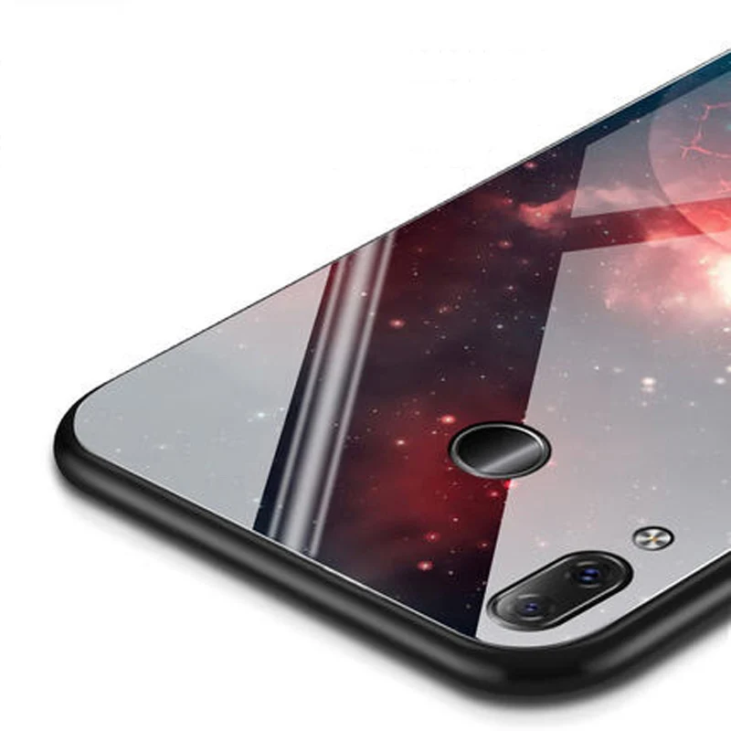 Роскошный чехол из закаленного стекла для lenovo Z5 мягкая силиконовая рамка жесткая