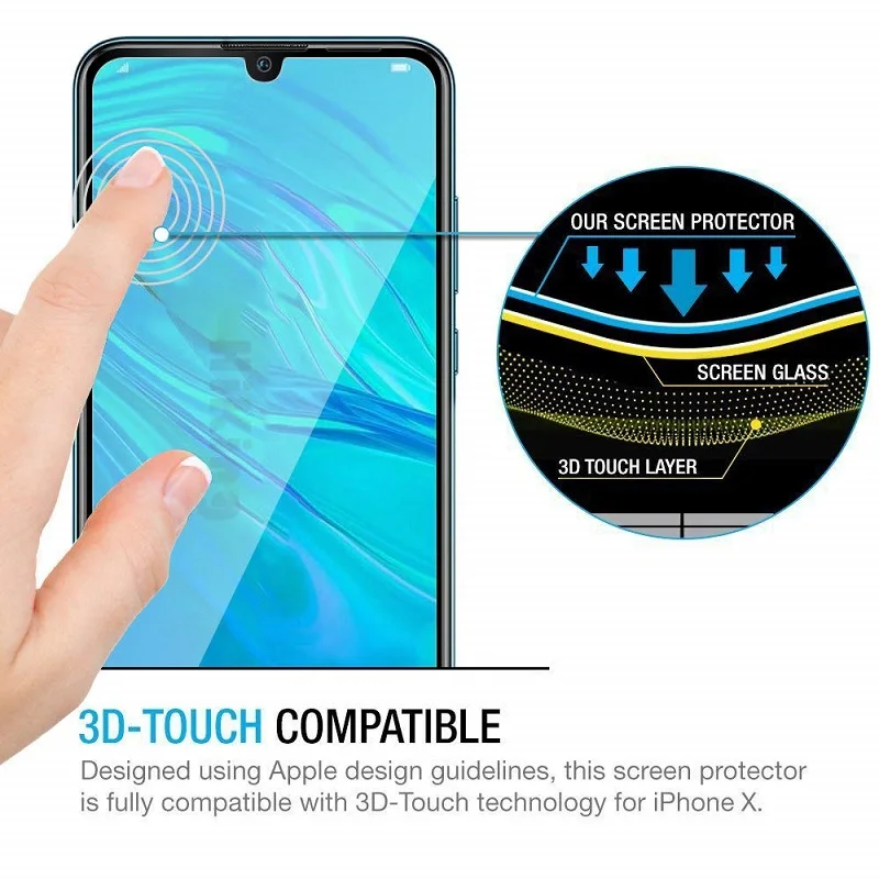 

VSKEY 10PCS Full Glue Tempered Glass For Huawei Honor 20i V20 Full Cover Screen Protector Honor 20 Pro Protective Film