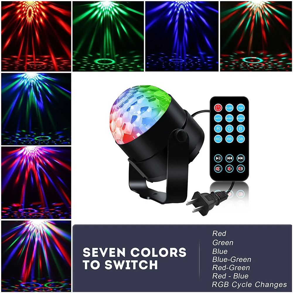 Xsky мини RGB светодиодные лампы для световых сценических эффектов кристалл магический шар 3 Вт сценический эффект лампы лазерный проектор для вечерние дискотеки DJ