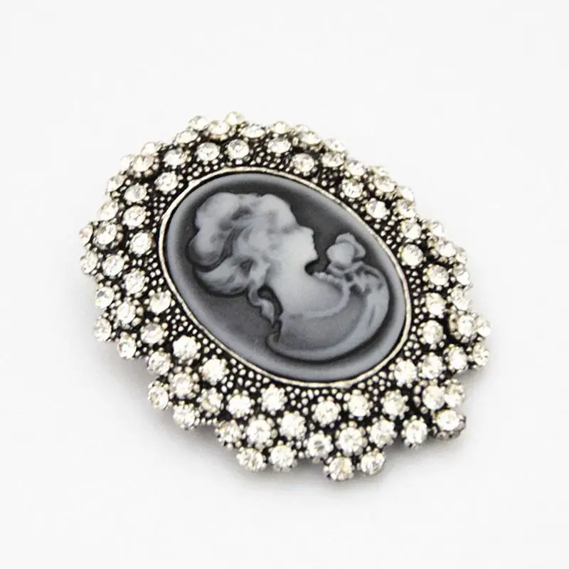 Броши на свадебную вечеринку Королева Леди винтажный Викторианский дизайн Камея