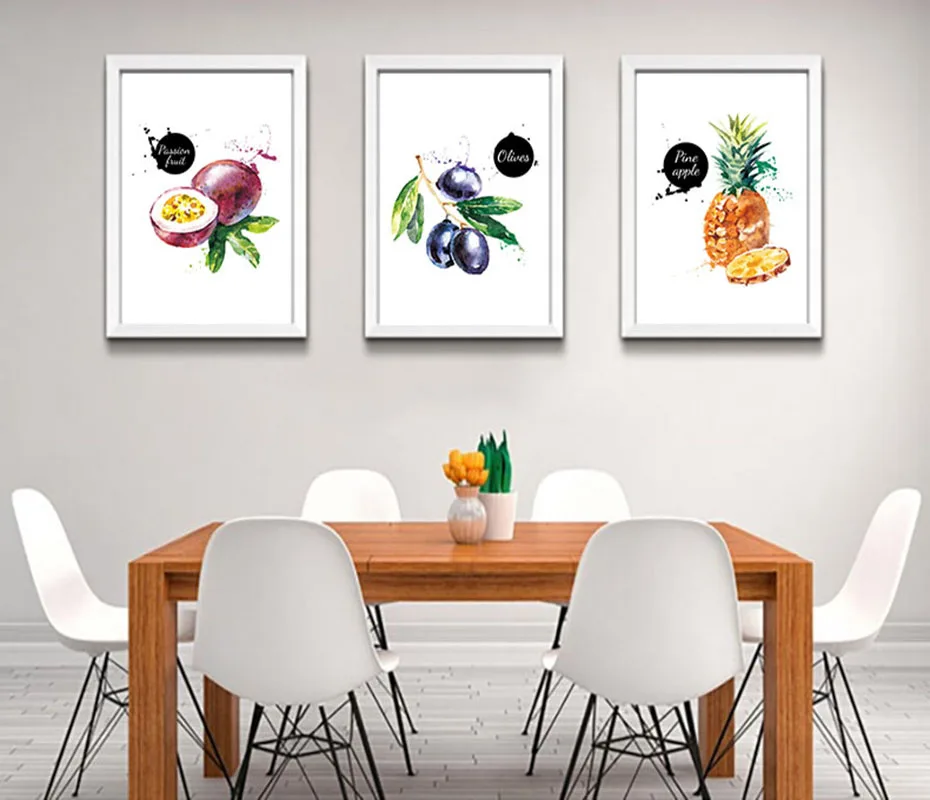 Картина на холсте с изображением арбуза и винограда Современная Скандинавская