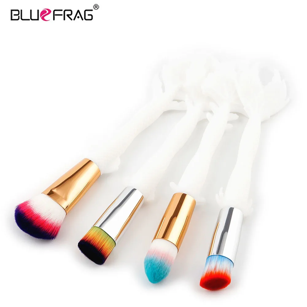 BLUEFRAG 2017 Новинка 4 шт. набор кистей для макияжа цвета слоновой кости с ручкой