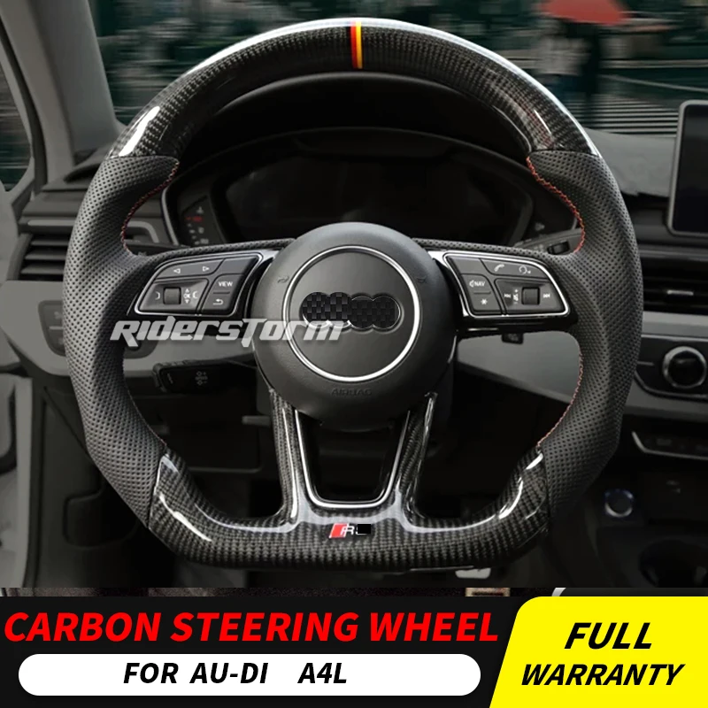 Индивидуальное Рулевое колесо для Audi A4L A4 S4Carbon Fiber Кожаный руль планки универсальные Сменные аксессуары