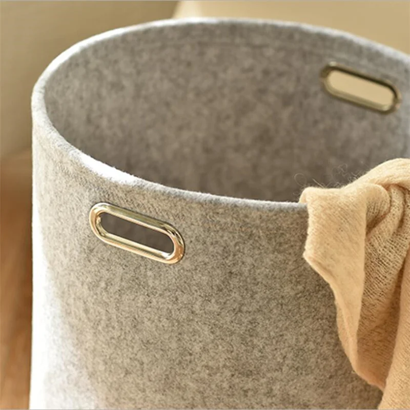 1 шт. настраиваемые шерстяные войлочные корзины для хранения Ins Складная грязная