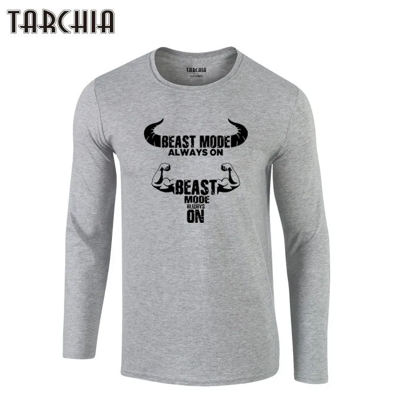 TARCHIA 2021 футболка с длинным рукавом принтом мужские 100% хлопковые футболки летняя