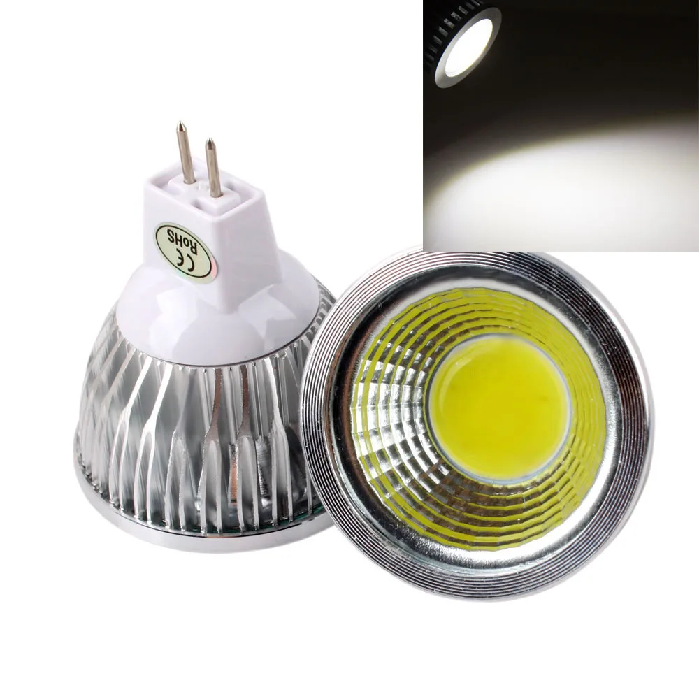 

Dimmable LED 6W 9W 12W MR16 12V COB LED Lamp Light Spotlight Cold Warm White AC/DC 12V for home energy saving 10pcs/lot