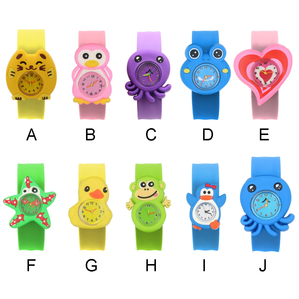 Наручные игрушки Patted Table интересные многоцветные детские часы 3D Annimals прочный