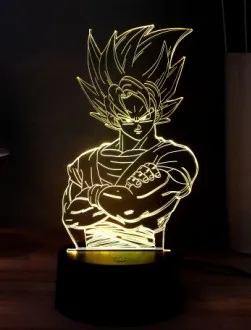 Kakarotto Новинка 3D иллюзия Лампа Жемчуг дракона Kakarotto RGB 7 цветов изменить акриловый светодиодный ночник праздничный подарок Прямая - Испускаемый цвет: Kakarotto