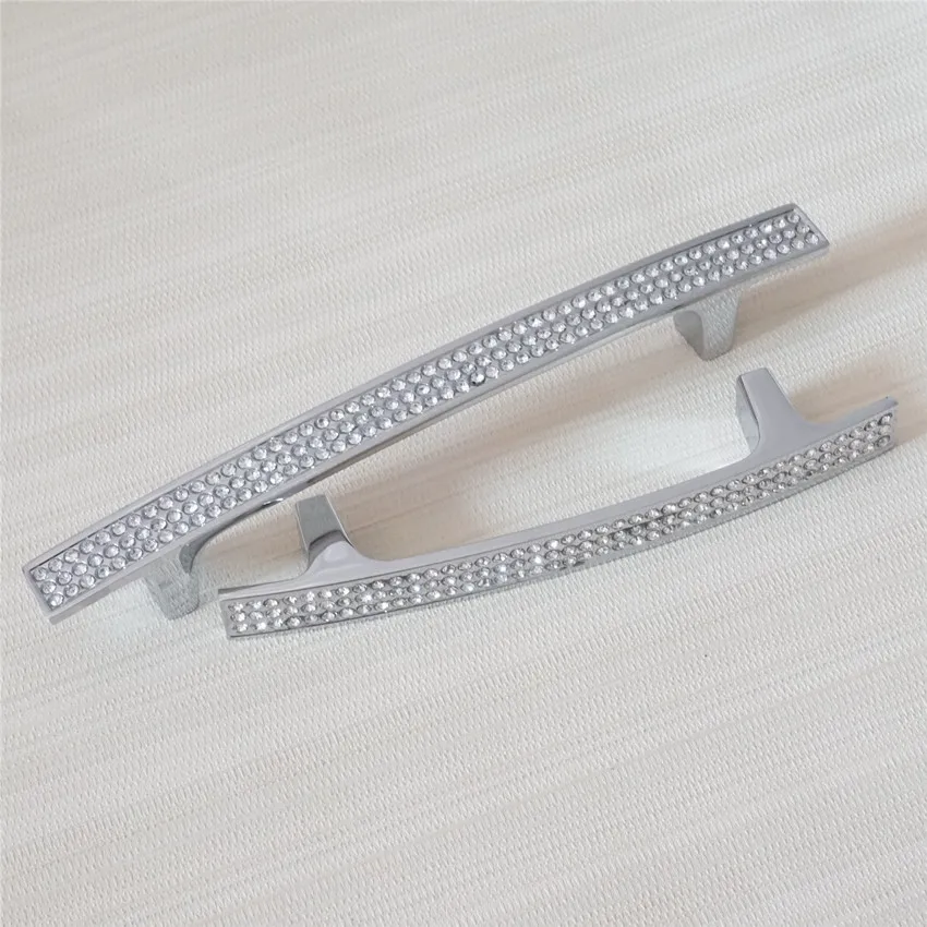 3 75 &quot5&quot 6 &quotстеклянная для комода Тянет ручки выдвижных ящиков с кристаллами