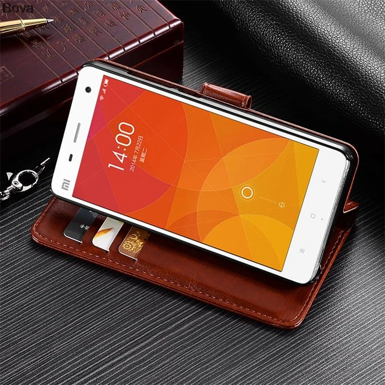 Xiaomi 4 Mi4 держатель для карт чехол для Xiaomi Mi4 M4 чехол для телефона из искусственной кожи ультра тонкий кошелек откидная крышка