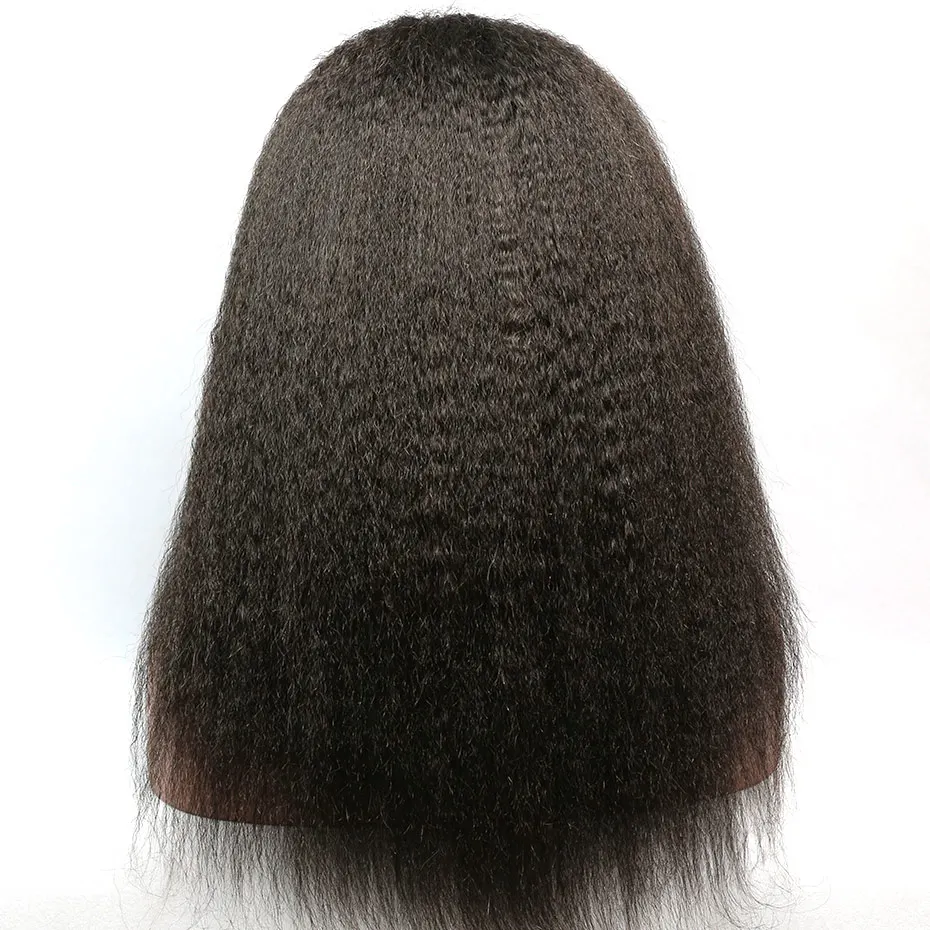 Liweike курчавые прямые 13*4 кружевные передние Remy человеческие волосы парик без клея