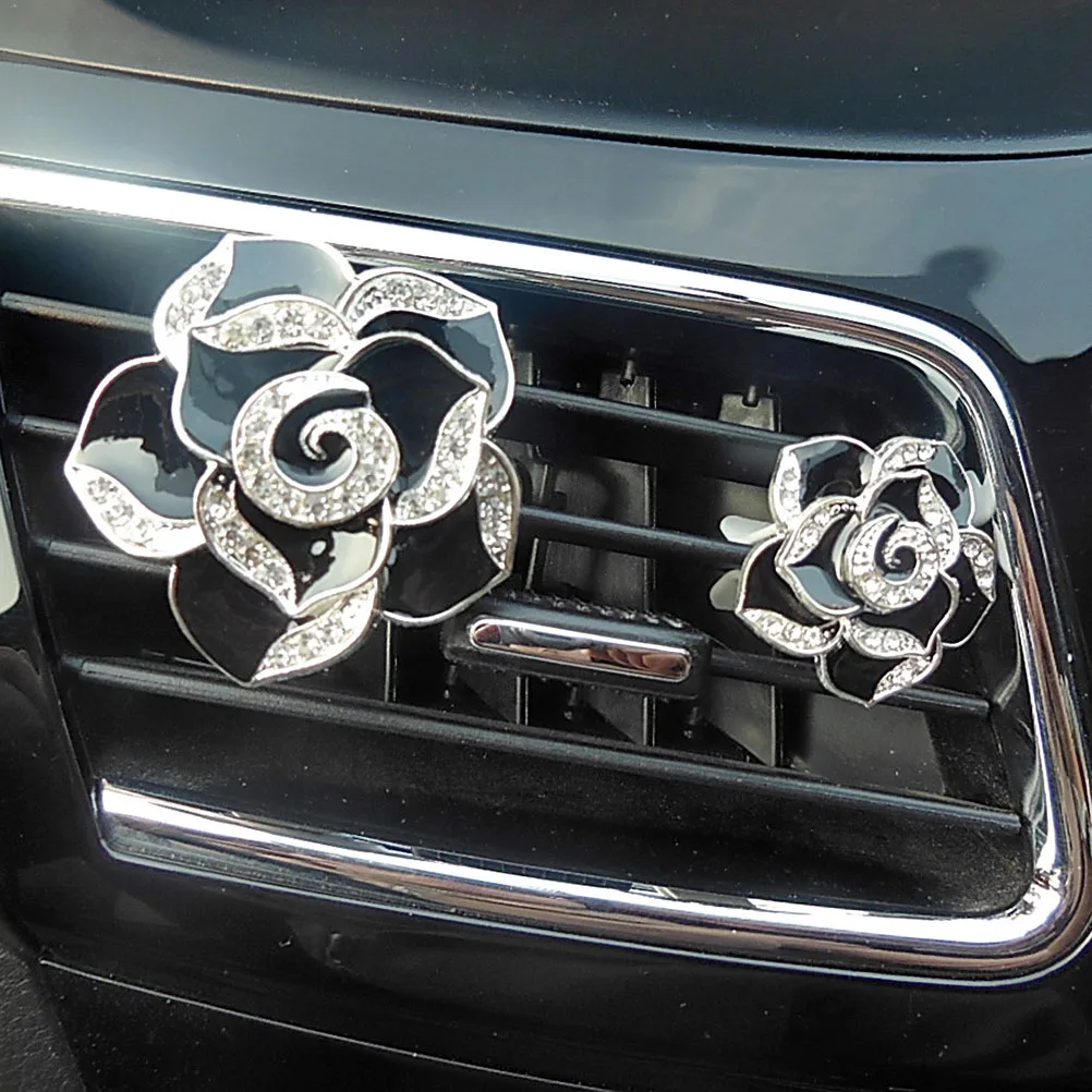 Одна пара Автомобильные украшения на вентиляционное отверстие милые Стразы