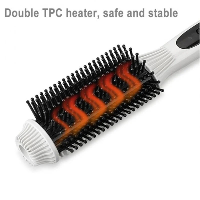 Выпрямитель для волос плойка Расческа 2 в 1 выпрямление завивка анти-ожоги