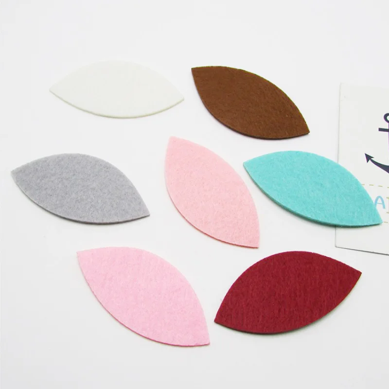 50 Pcs Ear Shape Felt Fabric DIY Crafts for Kids Handmade Felt Garland Flowers Animals toy Hair Clips Headwear Decor Accessories