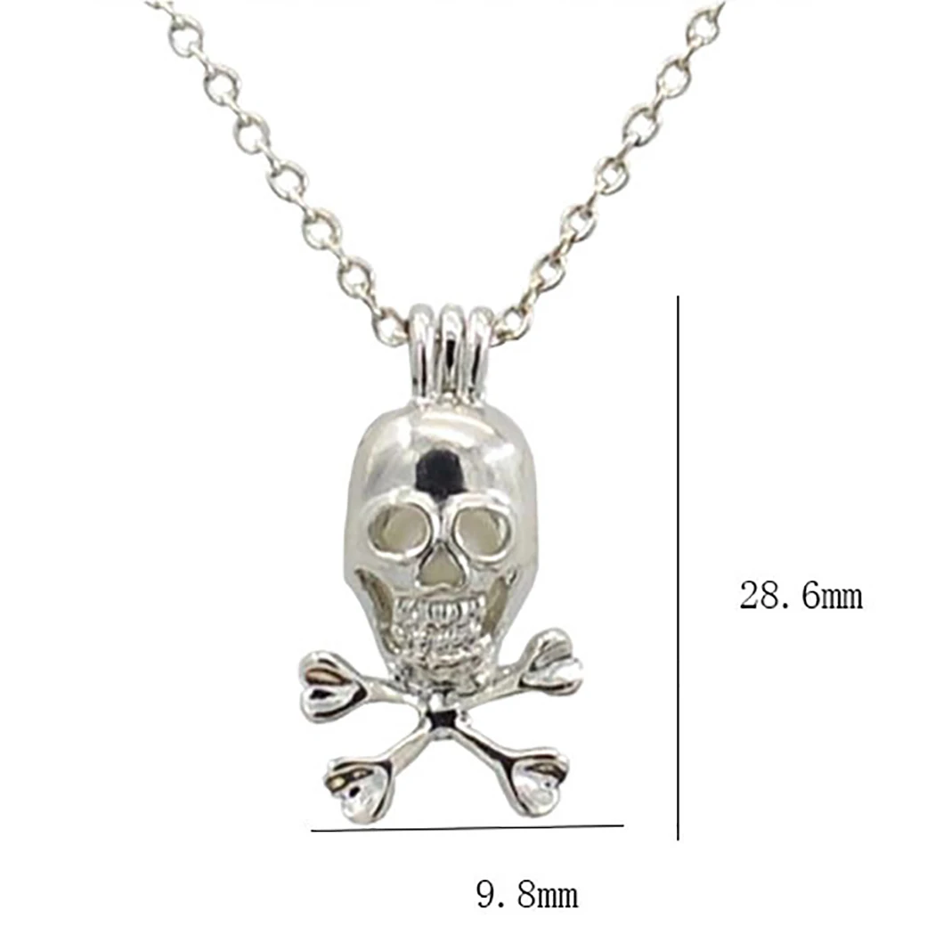 2PCS Skull Couple Necklace Luminous Pendant Hollow Out Nightclub Chain Punk Gothic For Valentine'S Day Halloween | Украшения и