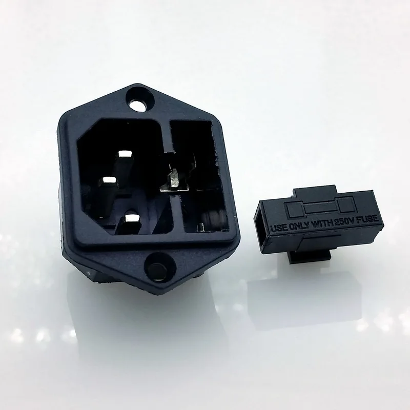 10A 3pin AC Разъем питания с предохранителем holer на входе штекер 5 шт./лот |