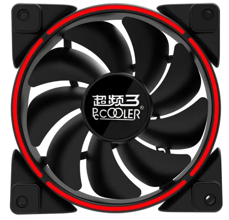 PCcooler, 12 см, чехол для компьютера, вентилятор охлаждения, светодиодный, кольцевой вентилятор, тихий, 120 мм, светодиодный, красный, синий, зеленый, белый, светильник, направляющее кольцо, корпус ПК, бесшумный вентилятор